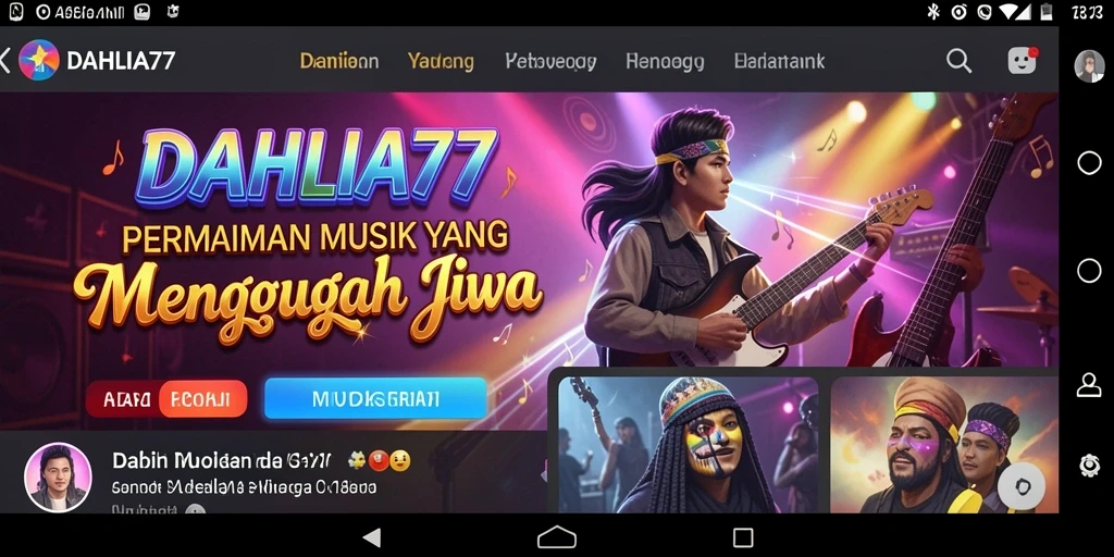 Gameplay DAHLIA77 dengan berbagai genre musik yang seru.
