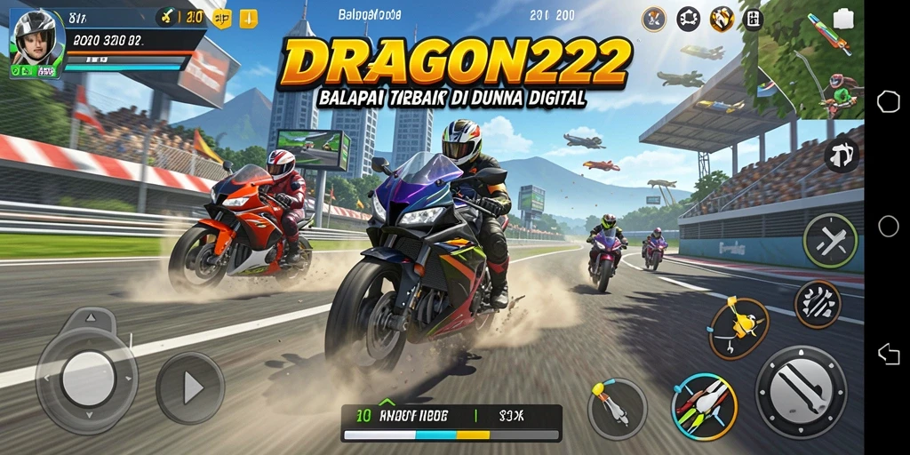 Gameplay seru balapan motor di DRAGON222 dengan trek menantang.
