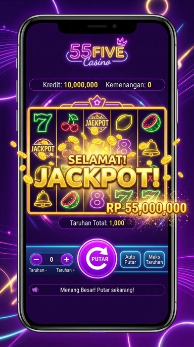 Tampilan utama aplikasi 55five yang menarik.